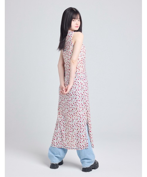 Little sunny bite(リトルサニーバイト)の「《little sunny bite》rose tull long tank(その他トップス・レディース・ブラック・MEDIUM)」の4枚目の写真