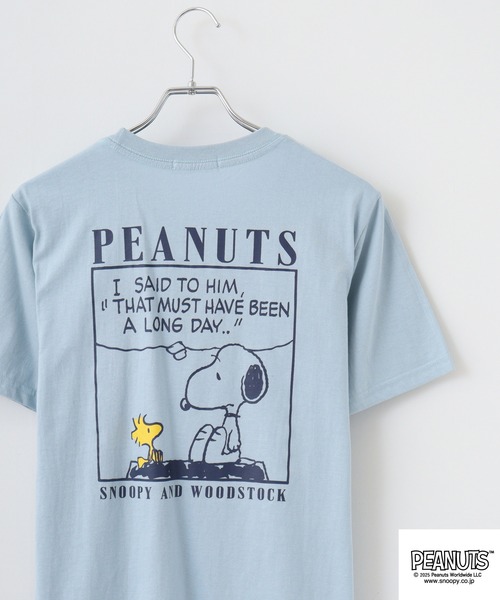 PEANUTS(ピーナッツ)の「PEANUTS 天竺半袖Tシャツ(Tシャツ/カットソー・メンズ・スカイブルー系/オートミール/オフホワイト/ピンクベージュ/チャコール/ブルー系その他/ブラック系/ネイビー/サックスブルー/ブラック/ブラック系1/ホワイト/パープル系その他/ピンク系/パープル系/ホワイト系1/ホワイト系/イエロー系その他/ネイビー系/ホワイト系3/ブラック系2/ホワイト系2・L/LL/M/S)」の14枚目の写真