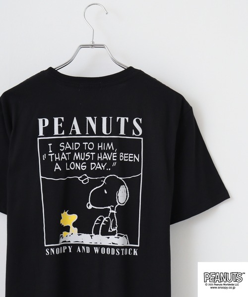 PEANUTS(ピーナッツ)の「PEANUTS 天竺半袖Tシャツ(Tシャツ/カットソー・メンズ・スカイブルー系/オートミール/オフホワイト/ピンクベージュ/チャコール/ブルー系その他/ブラック系/ネイビー/サックスブルー/ブラック/ブラック系1/ホワイト/パープル系その他/ピンク系/パープル系/ホワイト系1/ホワイト系/イエロー系その他/ネイビー系/ホワイト系3/ブラック系2/ホワイト系2・L/LL/M/S)」の8枚目の写真