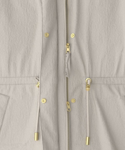 GLOBAL WORK（グローバルワーク）の「エアリュクスダウンリブブルゾン/495689（ダウンジャケット/コート・レディース・ライトベージュ/ブラック・MEDIUM/LARGE）」の9枚目の写真