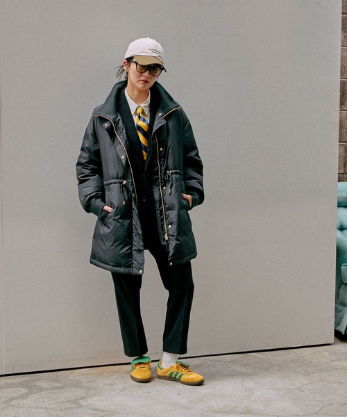 GLOBAL WORK（グローバルワーク）の「エアリュクスダウンリブブルゾン/495689（ダウンジャケット/コート・レディース・ライトベージュ/ブラック・MEDIUM/LARGE）」の13枚目の写真