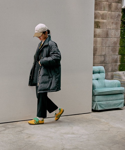 GLOBAL WORK（グローバルワーク）の「エアリュクスダウンリブブルゾン/495689（ダウンジャケット/コート・レディース・ライトベージュ/ブラック・MEDIUM/LARGE）」の14枚目の写真