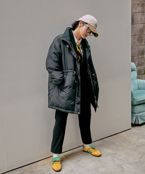 GLOBAL WORK（グローバルワーク）の「エアリュクスダウンリブブルゾン/495689（ダウンジャケット/コート・レディース・ライトベージュ/ブラック・MEDIUM/LARGE）」の18枚目の写真