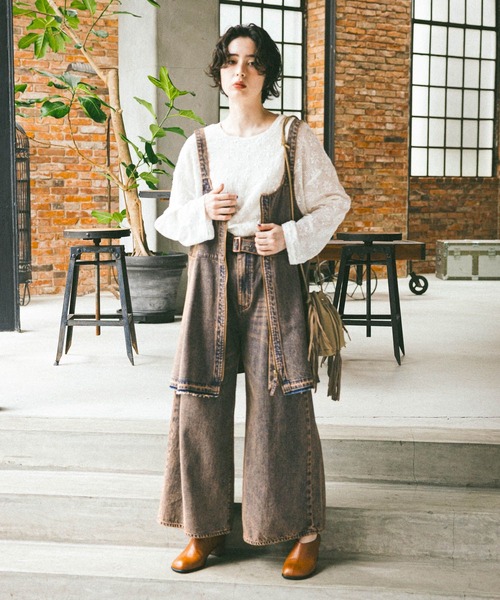 niko and...(ニコアンド)の「【NKJ 2025AW】LOOSE WIDE DENIM(デニムパンツ・レディース・チャコール/インディゴブルー/ダークブラウン・LARGE/MEDIUM/SMALL)」の16枚目の写真