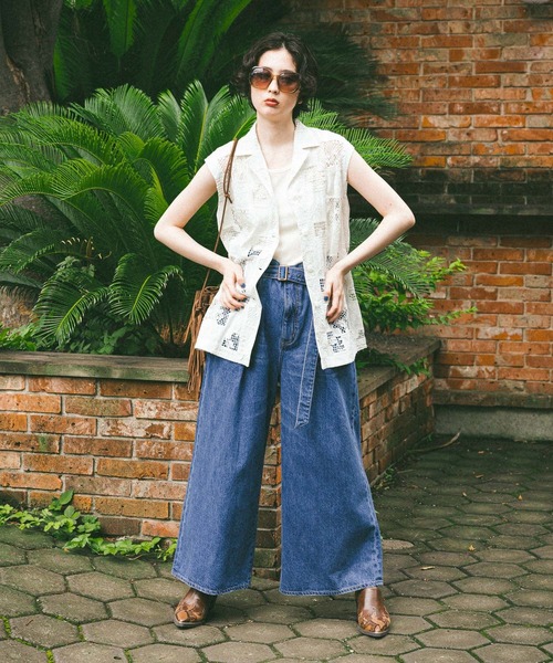 ニコアンド　2025WIDECAPRIDENIM ブルーMサイズ ニコアンド 2025WIDECAPRIDENIM ブルーMサイズ - メルカリ