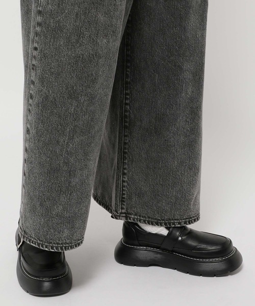 niko and...(ニコアンド)の「【NKJ 2025AW】LOOSE WIDE DENIM(デニムパンツ・レディース・チャコール/インディゴブルー/ダークブラウン・LARGE/MEDIUM/SMALL)」の9枚目の写真