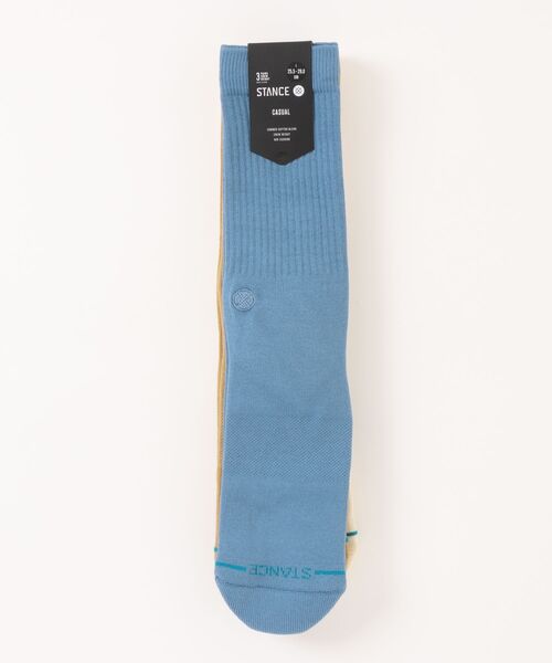 STANCE(スタンス)の「【STANCE/スタンス】クルーソックス3足セット / ギフトにも最適! / ICON 3 PACK(ソックス/靴下・メンズ・ネイビー/ブルー系その他/クリーム・LARGE)」の5枚目の写真