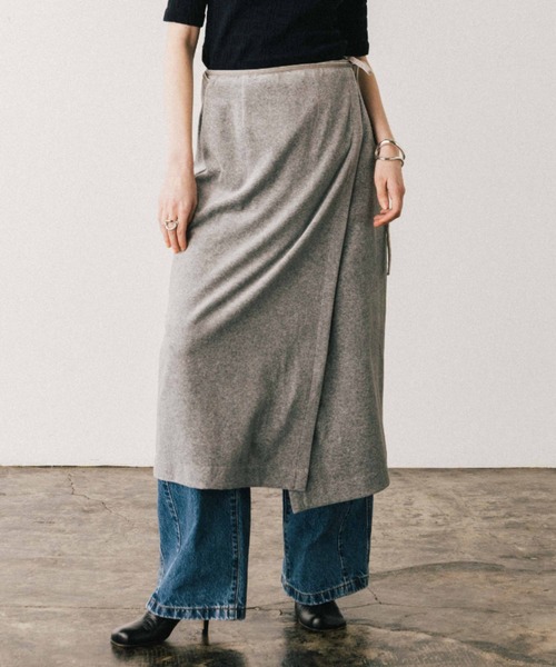 新品未使用CREDONA COTTON VELOUR LAYERED PANTS COTTON VELOUR LAYERED PANTS/コットンベロアレイヤードパンツ