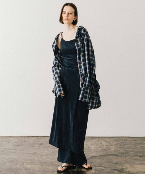 新品未使用CREDONA COTTON VELOUR LAYERED PANTS COTTON VELOUR LAYERED PANTS/コットンベロアレイヤードパンツ（その他