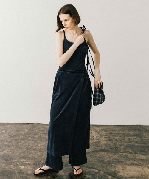 COTTON VELOUR LAYERED PANTS/コットンベロアレイヤードパンツ