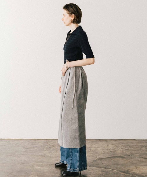 COTTON VELOUR LAYERED PANTS/コットンベロアレイヤードパンツ