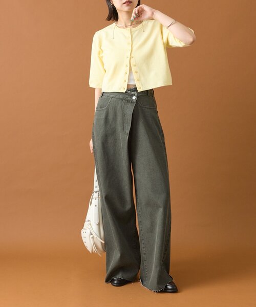 mystic（ミスティック）の「ラップデニム（デニムパンツ・レディース・ブラウン/ブルー・2/1）」の10枚目の写真