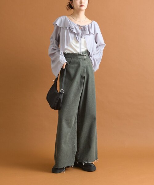 mystic（ミスティック）の「ラップデニム（デニムパンツ・レディース・ブラウン/ブルー・2/1）」の15枚目の写真