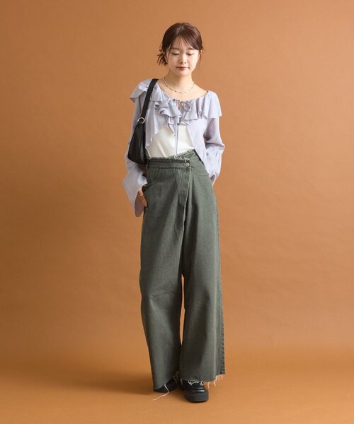 mystic（ミスティック）の「ラップデニム（デニムパンツ・レディース・ブラウン/ブルー・2/1）」の16枚目の写真