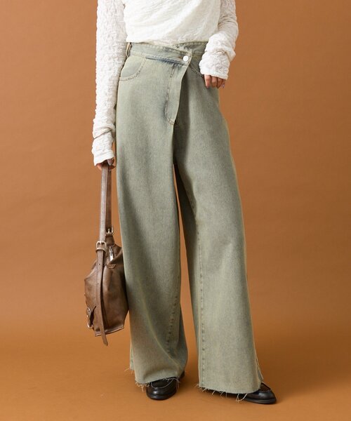 mystic（ミスティック）の「ラップデニム（デニムパンツ・レディース・ブラウン/ブルー・2/1）」の18枚目の写真