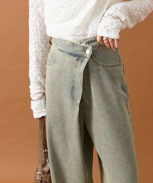 mystic（ミスティック）の「ラップデニム（デニムパンツ・レディース・ブラウン/ブルー・2/1）」の20枚目の写真