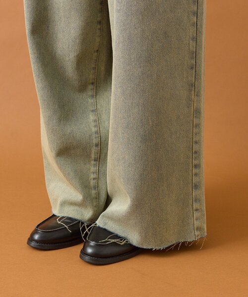 mystic（ミスティック）の「ラップデニム（デニムパンツ・レディース・ブラウン/ブルー・2/1）」の8枚目の写真