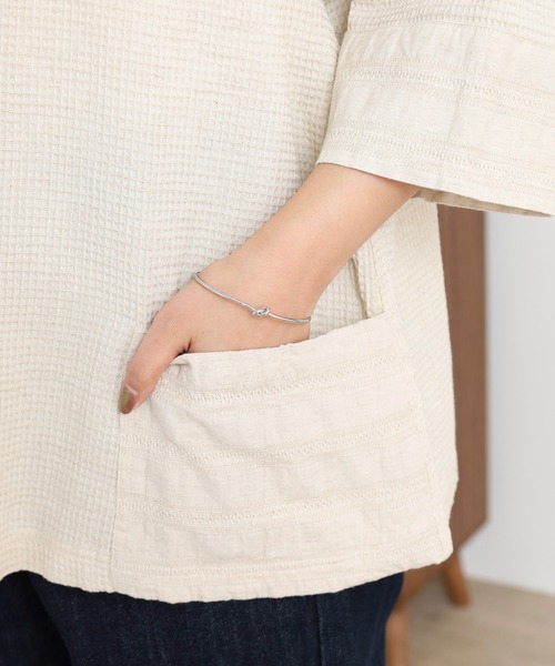 ブラウス シャツ to touch コットンリネン ワッフル プルオーバー レディース セール】to touch コットンリネン ワッフル プルオーバー