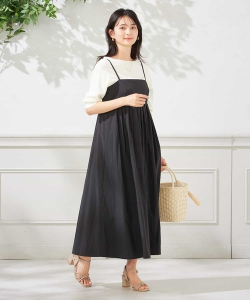 a.v.v(アーヴェヴェ)の「【接触冷感/洗える】タックフレアキャミワンピース(ワンピース・レディース・ブラック/ブラウン・38/40/42/36/34)」の21枚目の写真