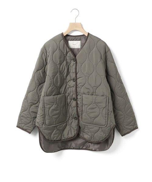 MidiUmi（ミディウミ）の「MidiUmi キルティングコクーンスリーブジャケット（ダウンジャケット/コート・レディース・ブラック/チャコールグレー/ライトグレー・FREE）」の3枚目の写真