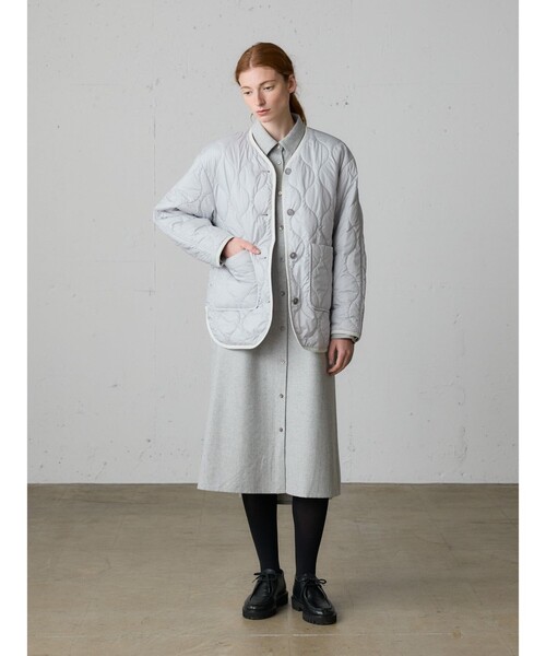 MidiUmi（ミディウミ）の「MidiUmi キルティングコクーンスリーブジャケット（ダウンジャケット/コート・レディース・ブラック/チャコールグレー/ライトグレー・FREE）」の12枚目の写真