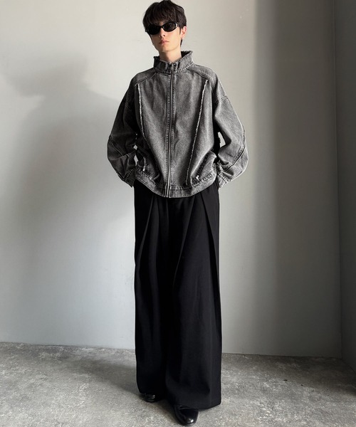 Classical Origin(クラシカルオリジン)の「綿100%ヴィンテージ加工フリンジデニムジャケット/100% cotton vintage fringe denim jacket(デニムジャケット・メンズ・ホワイト/ブラック・LARGE/MEDIUM/SMALL)」の13枚目の写真