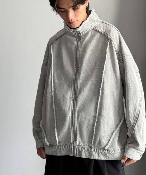 Classical Origin(クラシカルオリジン)の「綿100%ヴィンテージ加工フリンジデニムジャケット/100% cotton vintage fringe denim jacket(デニムジャケット・メンズ・ホワイト/ブラック・LARGE/MEDIUM/SMALL)」の14枚目の写真