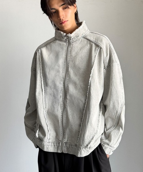 Classical Origin(クラシカルオリジン)の「綿100%ヴィンテージ加工フリンジデニムジャケット/100% cotton vintage fringe denim jacket(デニムジャケット・メンズ・ホワイト/ブラック・LARGE/MEDIUM/SMALL)」の7枚目の写真