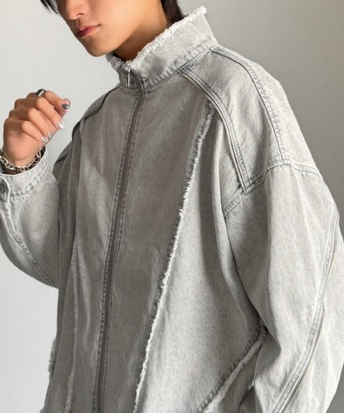 Classical Origin(クラシカルオリジン)の「綿100%ヴィンテージ加工フリンジデニムジャケット/100% cotton vintage fringe denim jacket(デニムジャケット・メンズ・ホワイト/ブラック・LARGE/MEDIUM/SMALL)」の20枚目の写真
