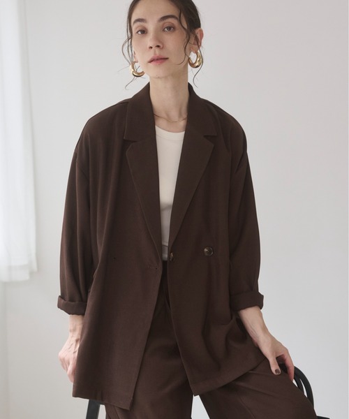 セール】【セットアップ対応】ライト ダブル テーラード ジャケット