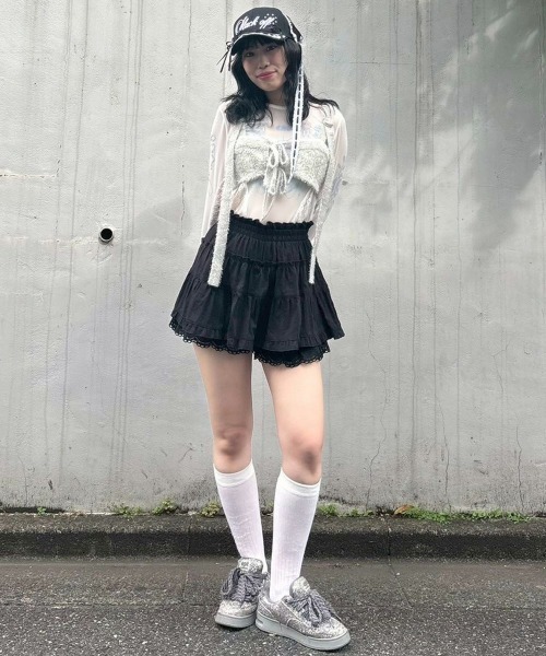 Candy Stripper(キャンディストリッパー)の「GLITTER SHAGGY KNIT ブラ(その他トップス・レディース・ライトグレー/ピンク/ブラック・FREE)」の9枚目の写真