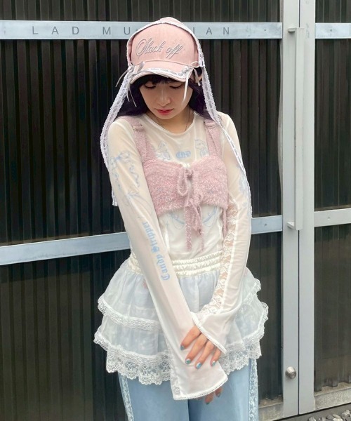 Candy Stripper(キャンディストリッパー)の「GLITTER SHAGGY KNIT ブラ(その他トップス・レディース・ライトグレー/ピンク/ブラック・FREE)」の15枚目の写真