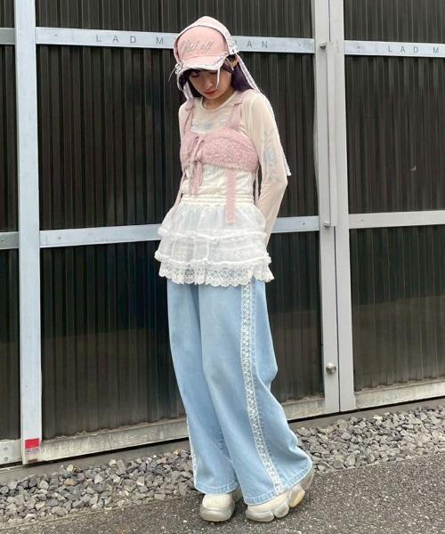 Candy Stripper(キャンディストリッパー)の「GLITTER SHAGGY KNIT ブラ(その他トップス・レディース・ライトグレー/ピンク/ブラック・FREE)」の16枚目の写真