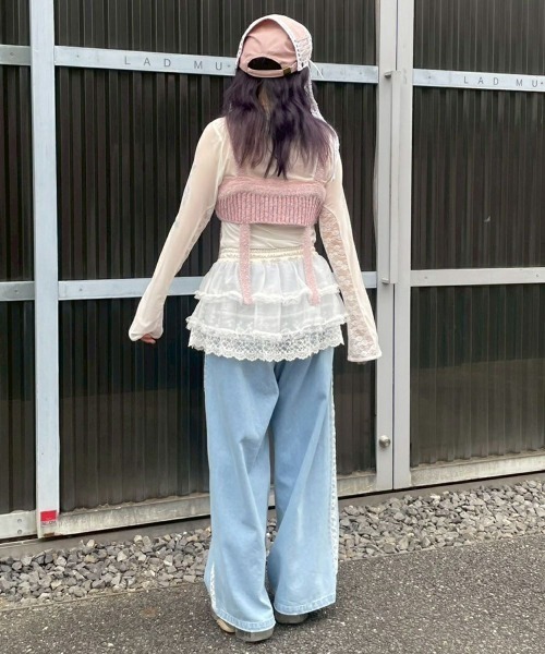 Candy Stripper(キャンディストリッパー)の「GLITTER SHAGGY KNIT ブラ(その他トップス・レディース・ライトグレー/ピンク/ブラック・FREE)」の18枚目の写真