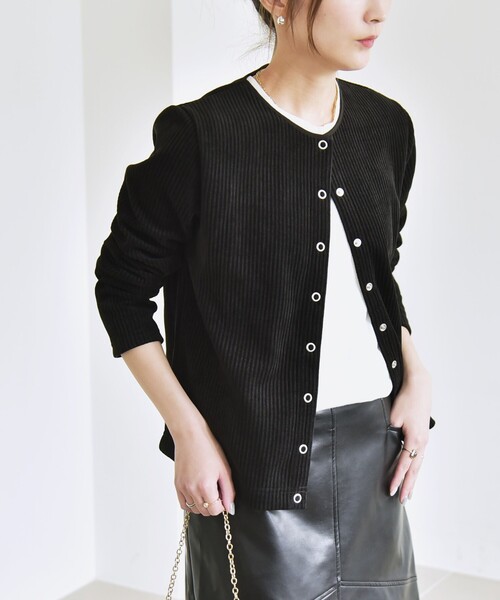 quaranciel:〈洗濯機可能〉ポリエステル ベロア リブ コンパクト