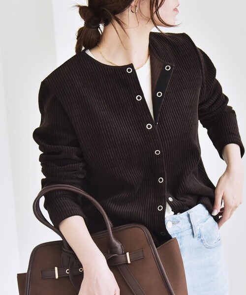 quaranciel:〈洗濯機可能〉ポリエステル ベロア リブ コンパクト