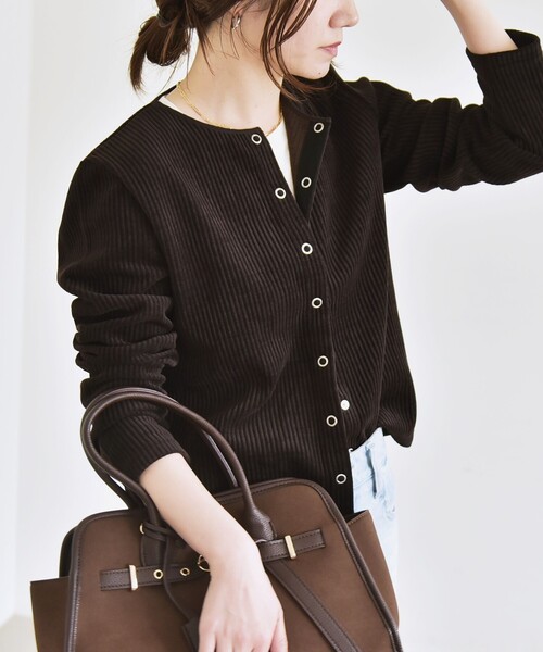 セール】quaranciel:〈洗濯機可能〉ポリエステル ベロア リブ