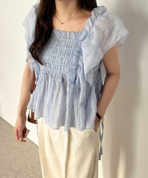 nelliy.（ネルリー）の「ノースリーブブラウス（シャツ/ブラウス・レディース・アイボリー・MEDIUM）」の4枚目の写真