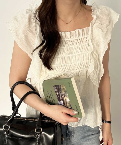 nelliy.（ネルリー）の「ノースリーブブラウス（シャツ/ブラウス・レディース・アイボリー・MEDIUM）」の7枚目の写真