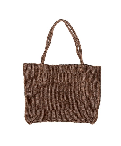 cache cache(カシュ カシュ)の「cache cache カシュカシュ ラメ糸編みトートバッグ(トートバッグ・レディース・ピンク/ホワイト/シルバー系その他/ゴールド/ブルー/ブラック/グリーン/シルバー/その他/パープル/ブラウン・FREE)」の3枚目の写真