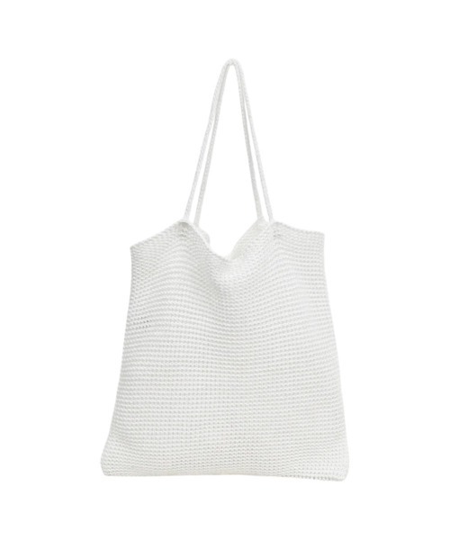 cache cache(カシュ カシュ)の「cache cache カシュカシュ ラメ糸編みトートバッグ(トートバッグ・レディース・ピンク/ホワイト/シルバー系その他/ゴールド/ブルー/ブラック/グリーン/シルバー/その他・FREE)」の2枚目の写真