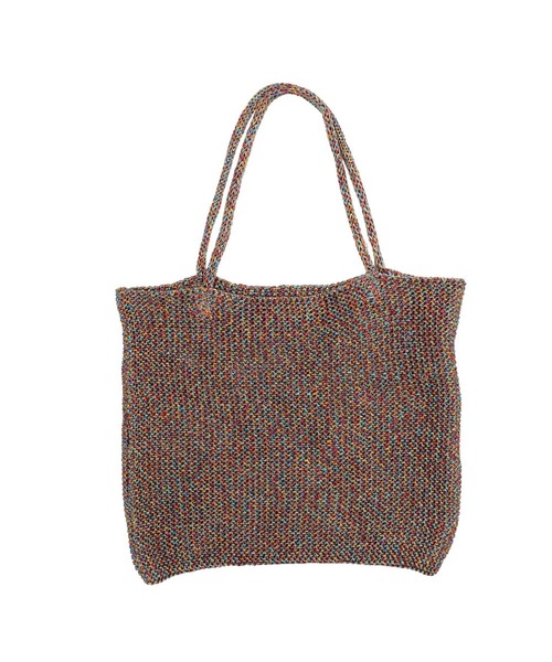 cache cache(カシュ カシュ)の「cache cache カシュカシュ ラメ糸編みトートバッグ(トートバッグ・レディース・ピンク/ホワイト/シルバー系その他/ゴールド/ブルー/ブラック/グリーン/シルバー/その他・FREE)」の9枚目の写真