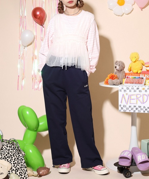 NERDY(ノルディ)の「ベレンクロゴスウェットパンツ(スウェットパンツ・レディース・ネイビー/ブラック/グレー・M/SS/L/S)」の17枚目の写真