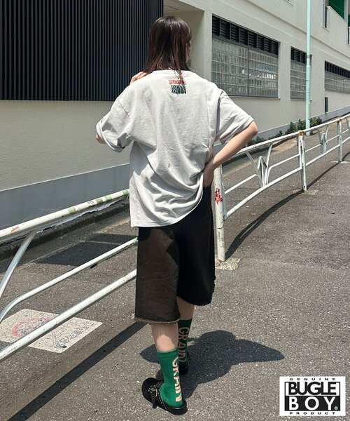 CIAOPANIC（チャオパニック）の「【BUGLE BOY/ビューグル ボーイ】アソートプリントTシャツ（Tシャツ/カットソー・レディース・グレー/ブルー/ピンク/ホワイト/イエロー/ブラック・FREE）」の10枚目の写真