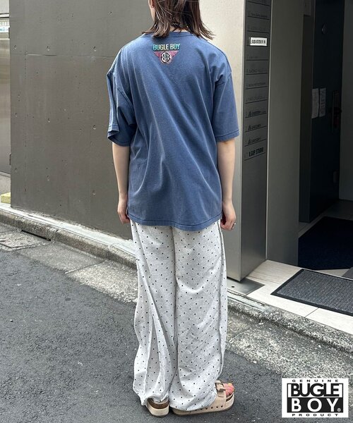 CIAOPANIC（チャオパニック）の「【BUGLE BOY/ビューグル ボーイ】アソートプリントTシャツ（Tシャツ/カットソー・レディース・グレー/ブルー/ピンク/ホワイト/イエロー/ブラック・FREE）」の15枚目の写真