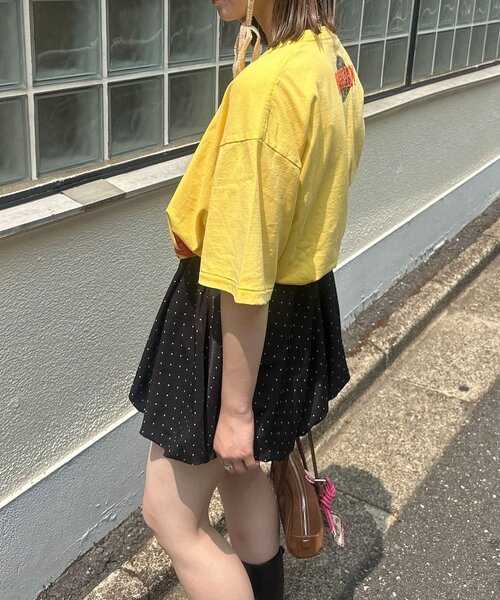 CIAOPANIC（チャオパニック）の「【BUGLE BOY/ビューグル ボーイ】アソートプリントTシャツ（Tシャツ/カットソー・レディース・グレー/ブルー/ピンク/ホワイト/イエロー/ブラック・FREE）」の18枚目の写真