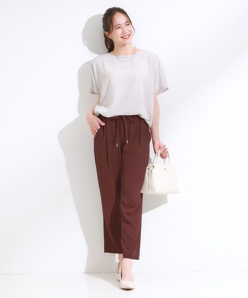 SHOO・LA・RUE（シューラルー）の「【S-LL/ひんやり/洗濯後しわになりにくい】インせず決まる はしごレースドルマンブラウス（シャツ/ブラウス・レディース・ナチュラル/ブラック/ブルー系その他/イエロー・04/03/02/01）」の11枚目の写真