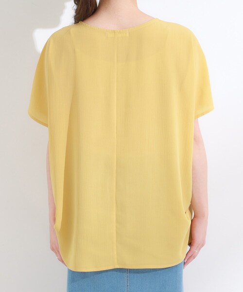 SHOO・LA・RUE（シューラルー）の「【S-LL/ひんやり/洗濯後しわになりにくい】インせず決まる はしごレースドルマンブラウス（シャツ/ブラウス・レディース・ナチュラル/ブラック/ブルー系その他/イエロー・04/03/02/01）」の19枚目の写真