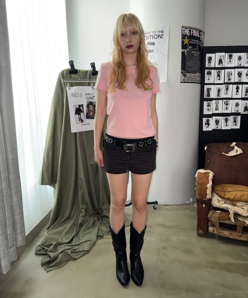 SHAGGIE（シャギー）の「【ViVi掲載】ボーダーフリルマイクロミニショートパンツ（その他パンツ・レディース・ブラック/グレー/ブラウン・FREE）」の20枚目の写真