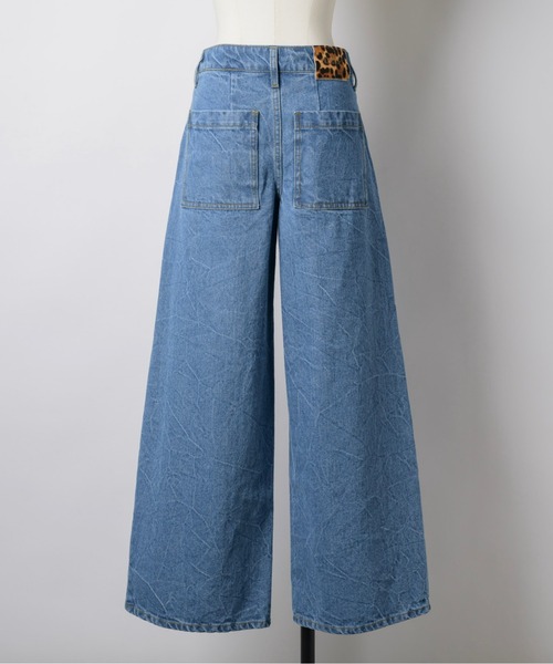 musubore(ムスボレ)の「tilted clash straight denim pants / ティルティッドクラッシュデニムパンツ(デニムパンツ・レディース・ブルー/ブラック・0/1)」の21枚目の写真